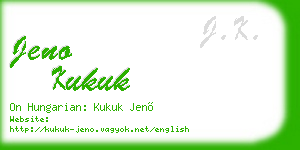 jeno kukuk business card
